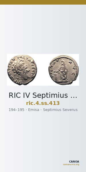 RIC IV Septimius Severus 413 — CANOA