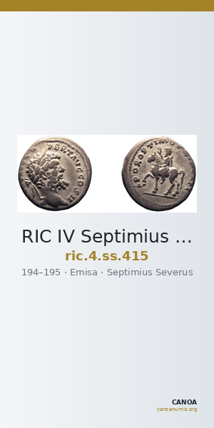 RIC IV Septimius Severus 415 — CANOA