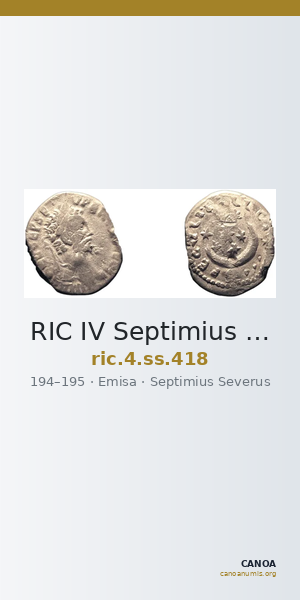 RIC IV Septimius Severus 418 — CANOA