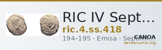RIC IV Septimius Severus 418 — CANOA