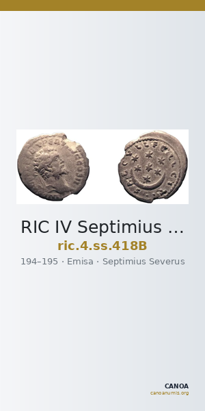 RIC IV Septimius Severus 418B — CANOA