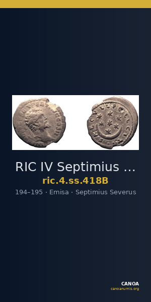 RIC IV Septimius Severus 418B — CANOA