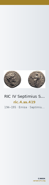 RIC IV Septimius Severus 419 — CANOA