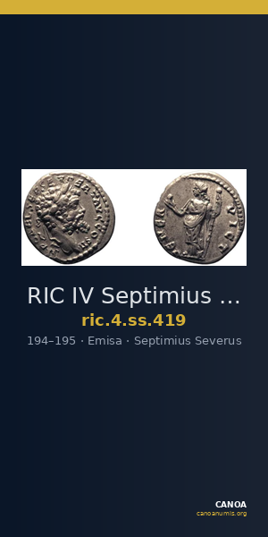 RIC IV Septimius Severus 419 — CANOA