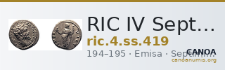 RIC IV Septimius Severus 419 — CANOA