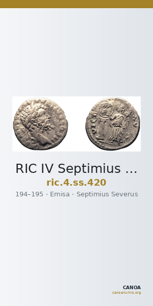 RIC IV Septimius Severus 420 — CANOA