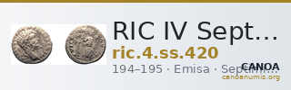 RIC IV Septimius Severus 420 — CANOA