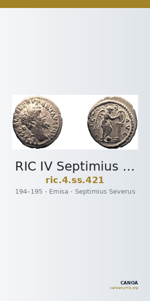 RIC IV Septimius Severus 421 — CANOA