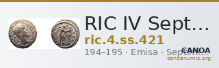 RIC IV Septimius Severus 421 — CANOA