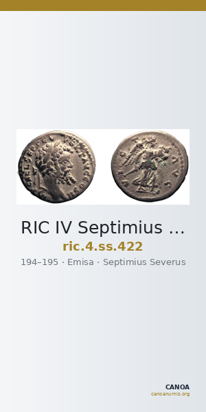 RIC IV Septimius Severus 422 — CANOA