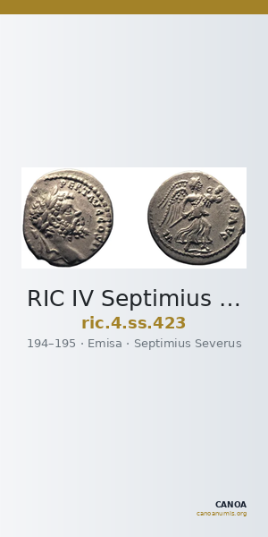 RIC IV Septimius Severus 423 — CANOA