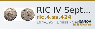 RIC IV Septimius Severus 424 — CANOA