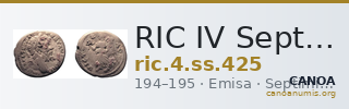 RIC IV Septimius Severus 425 — CANOA