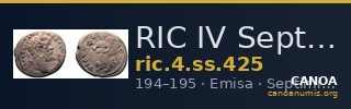 RIC IV Septimius Severus 425 — CANOA
