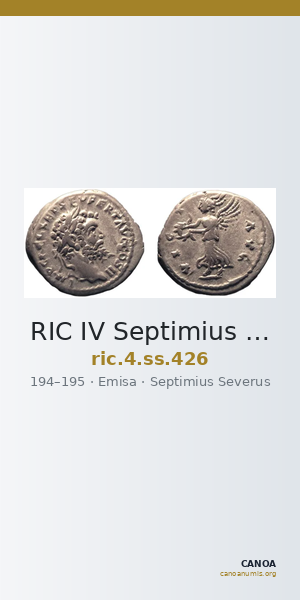 RIC IV Septimius Severus 426 — CANOA