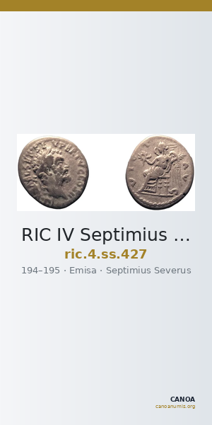 RIC IV Septimius Severus 427 — CANOA
