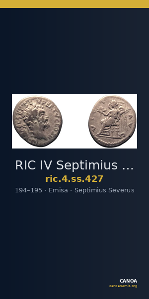 RIC IV Septimius Severus 427 — CANOA