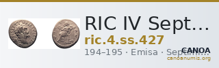 RIC IV Septimius Severus 427 — CANOA