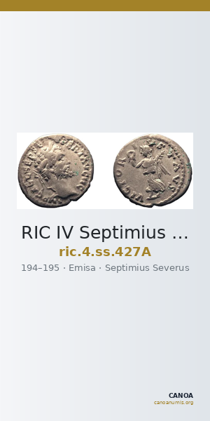 RIC IV Septimius Severus 427A — CANOA