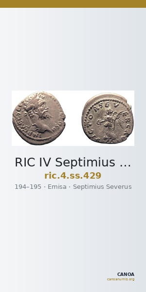 RIC IV Septimius Severus 429 — CANOA