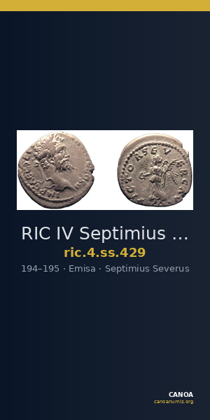 RIC IV Septimius Severus 429 — CANOA