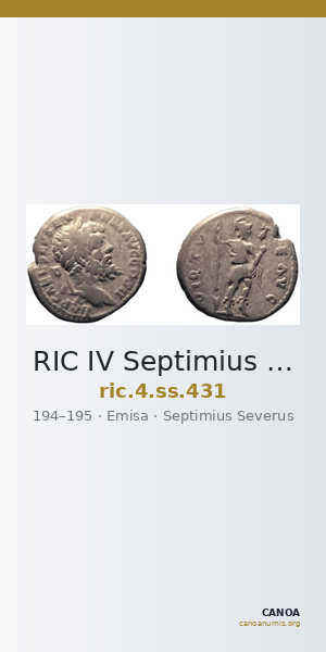 RIC IV Septimius Severus 431 — CANOA