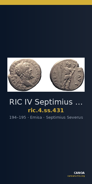 RIC IV Septimius Severus 431 — CANOA