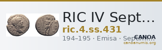 RIC IV Septimius Severus 431 — CANOA