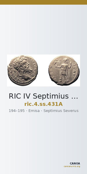 RIC IV Septimius Severus 431A — CANOA