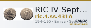 RIC IV Septimius Severus 431A — CANOA