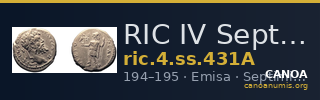 RIC IV Septimius Severus 431A — CANOA