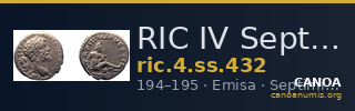 RIC IV Septimius Severus 432 — CANOA