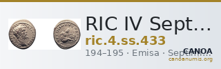 RIC IV Septimius Severus 433 — CANOA