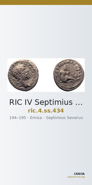 RIC IV Septimius Severus 434 — CANOA