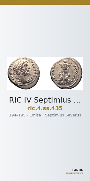 RIC IV Septimius Severus 435 — CANOA
