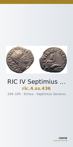 RIC IV Septimius Severus 436 — CANOA