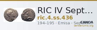 RIC IV Septimius Severus 436 — CANOA
