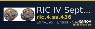 RIC IV Septimius Severus 436 — CANOA