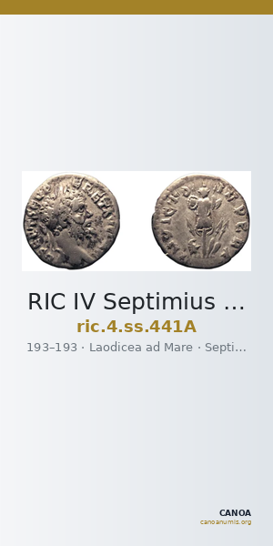RIC IV Septimius Severus 441A — CANOA
