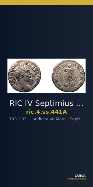 RIC IV Septimius Severus 441A — CANOA
