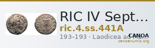 RIC IV Septimius Severus 441A — CANOA