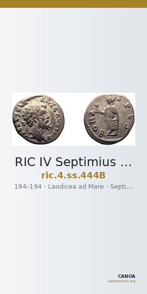 RIC IV Septimius Severus 444B — CANOA