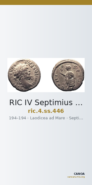RIC IV Septimius Severus 446 — CANOA