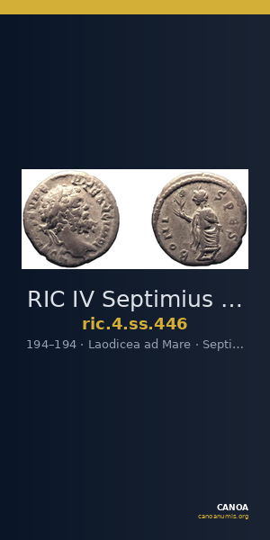 RIC IV Septimius Severus 446 — CANOA