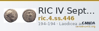 RIC IV Septimius Severus 446 — CANOA