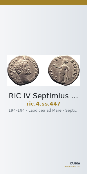 RIC IV Septimius Severus 447 — CANOA