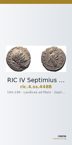 RIC IV Septimius Severus 448B — CANOA