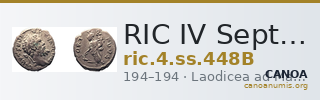 RIC IV Septimius Severus 448B — CANOA