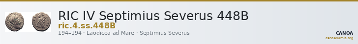 RIC IV Septimius Severus 448B — CANOA