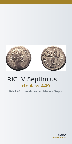 RIC IV Septimius Severus 449 — CANOA